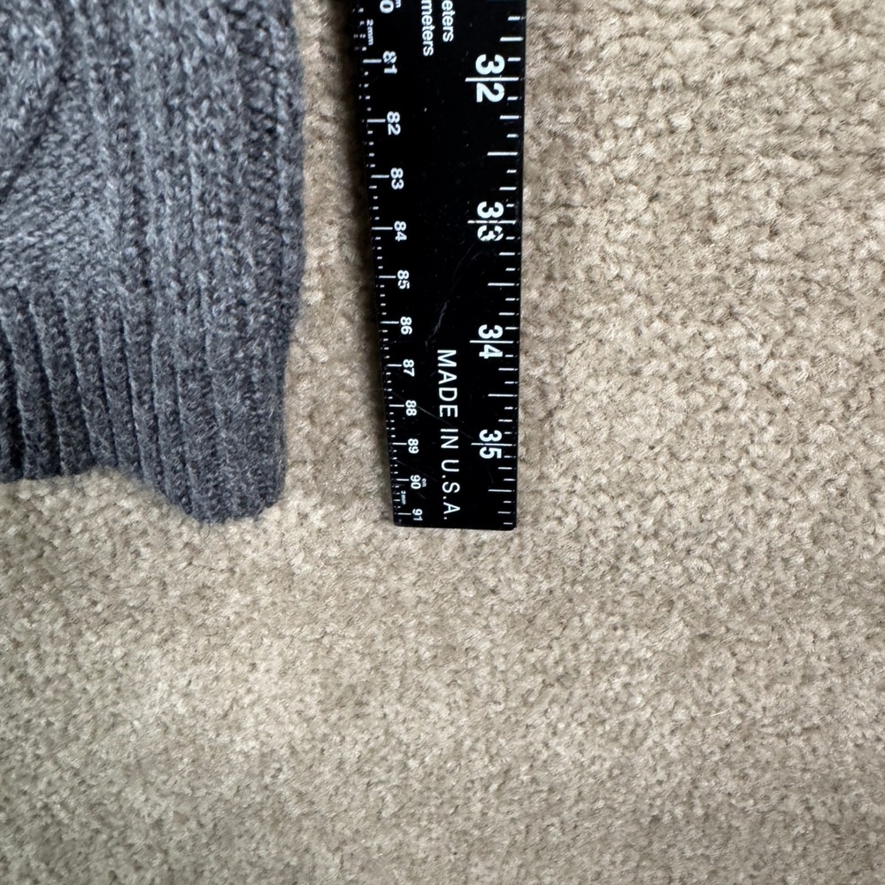 Abercrombie & Fitch Sweater Dress Womens XS Grey Cable Knit Y2K Vtg Long Sleeve - Picture 4 of 11